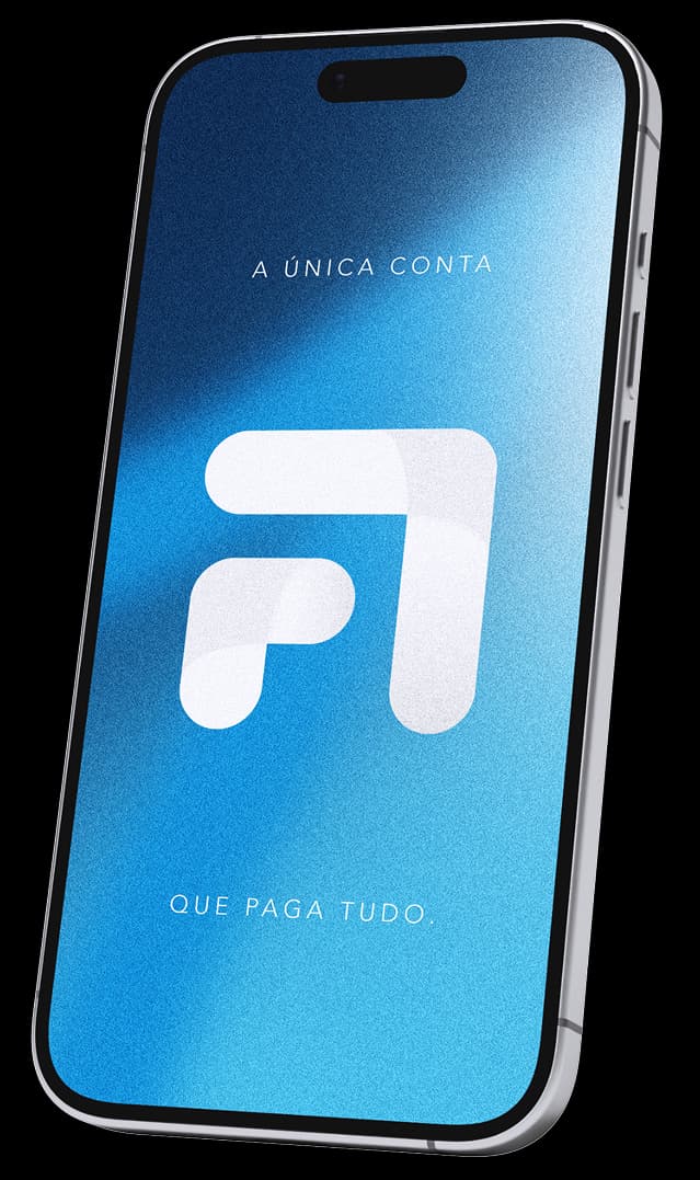 Smartphone exibindo o aplicativo Fits, a única conta que paga tudo